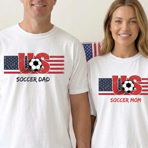 Custom USA Soccer Flag vintage Shirt, USA Soccer World retro Comfort Colors tee, Mom Dad Football Tee, Soccer Fan Gift, US Soccer Gift image 1
