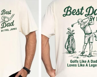 Camiseta personalizada "El mejor papá" de Par Comfort Colors, camiseta de golf para el Día del Padre, camiseta para papá amante del golf, regalo de cumpleaños para papá golfista, camiseta para papá golfista