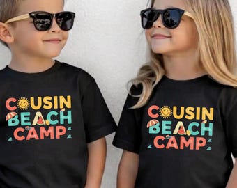 Camiseta Comfort Colors® para campamento de playa con primos, camiseta a juego para reunión familiar infantil, vacaciones de primos, nuevas camisetas de playa para primos, camiseta divertida para primos