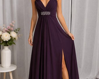Elegant Purple Dress for Bridesmaid