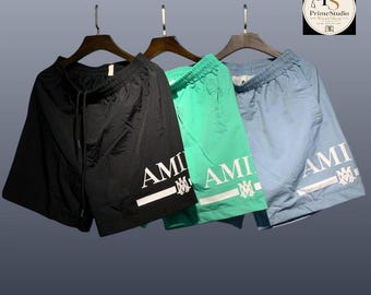 Amiri Shorts for Men Summer Cotton Streetwear Gym Activewear
