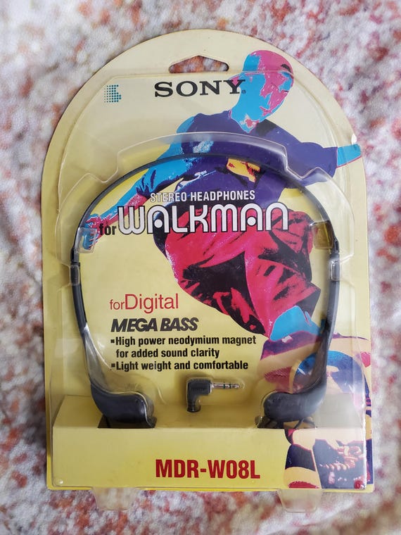 Sony Walkman Stereo Headphones / Digital Mega Bass MDR-WO8L New Sealed