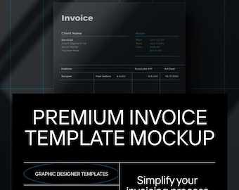 Graphic Designer Invoice Bundle | 4 Editable Canva Templates | Instant Download