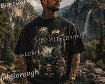 Yosemite National Park Graphic T-Shirt: Vintage Wildlife Crewneck Sweatshirt Unisex Comfort Colors® Shirt