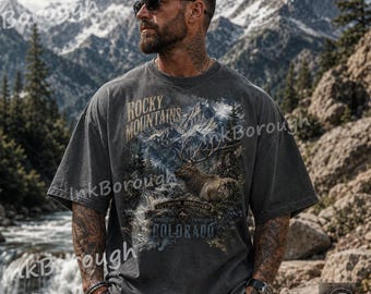 Retro Rocky Mountains Sweatshirt, Vintage Colorado Graphic Crewneck Pullover Unisex Comfort Colors® Shirt