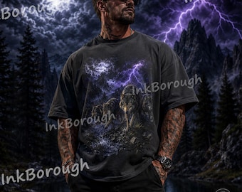 Wolf Lightning T-Shirt: Wildlife, Nature, Comfort Colors® Tee