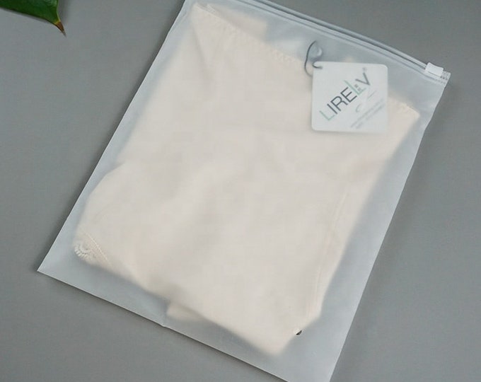 Featured listing image: 11.75" x 15.25" CPE Blank Frosted Zipper Closure Bags for Lighter Sweaters Sweatshirts Hoodies - Fast USA Stock, FREE Shipping!