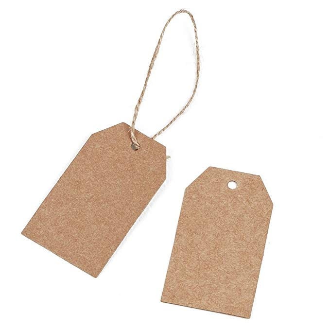 Craft Tags With String - BANNER, 12 PCS , 12 P DPZS-004