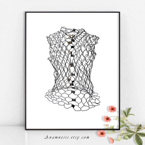 WIRE DRESS FORM 1 - digital download - printable graphic vintage image by Anamnesis - image transfer - totes, pillows, prints, clothes