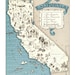 CALIFORNIA MAP Print Digital Download Printable Vintage Map for Framing ...