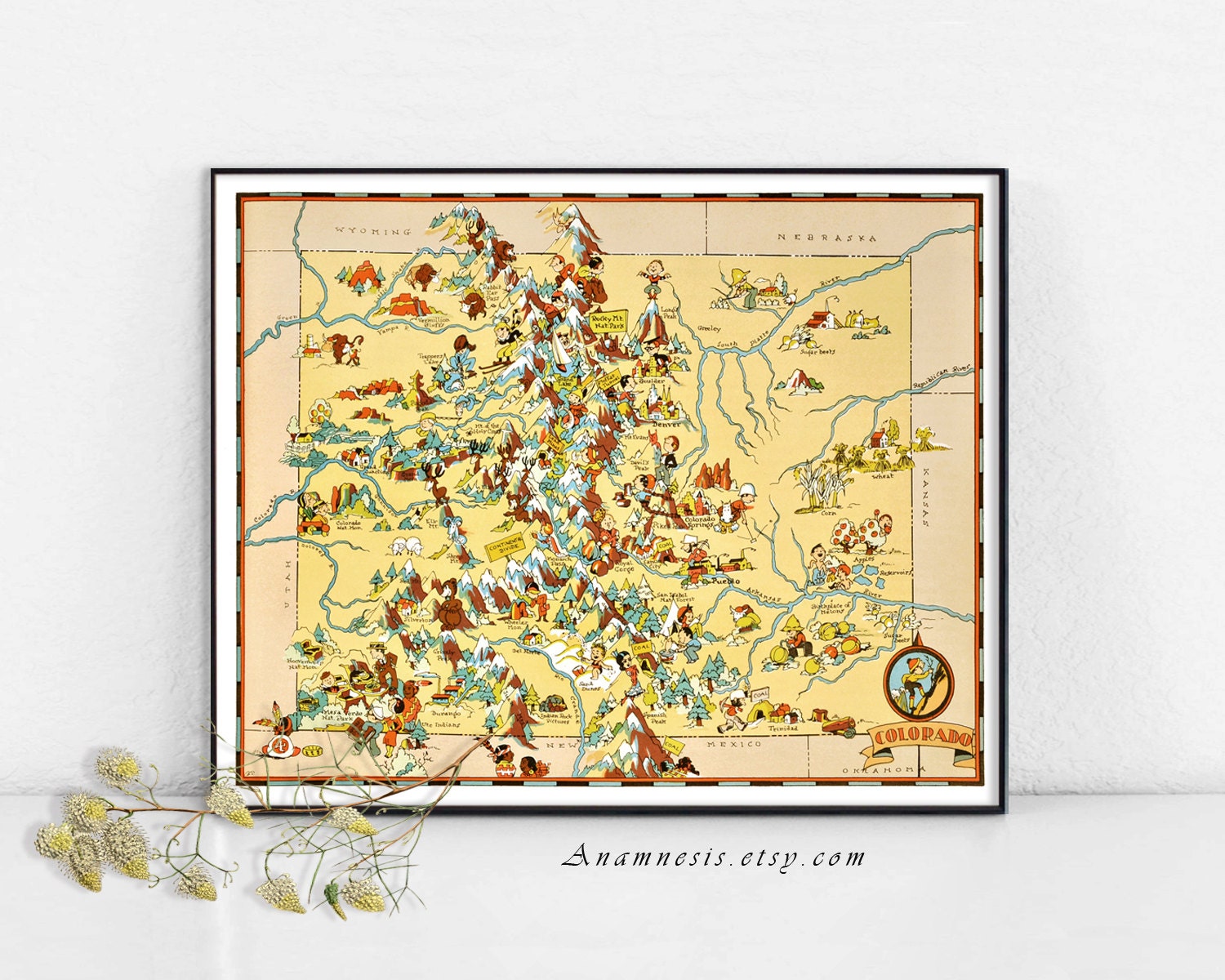 COLORADO MAP Enhanced High Res Digital Image Download Picture Map for ...