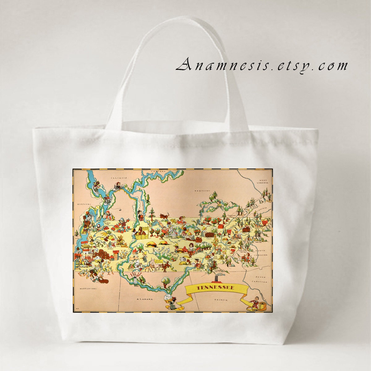 TENNESSEE MAP Instant Digital Download Printable Vintage - Etsy