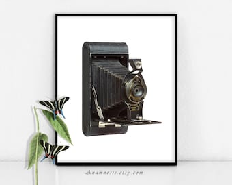 FOLDING CAMERA - digital download - printable vintage camera image by Anamnesis - image transfer - totes, pillows, prints, clothes