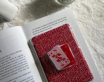 Magnetic Kindle e-reader holder "Queen of Books" – Magnetic Grip - Red for Kindle - Popsocket - Bookish - Phone Grip - E-reader