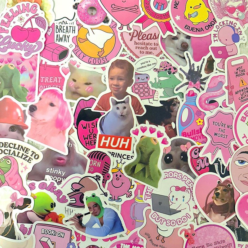 Meme Reaction Stickers Etsy Meme Reaction Stickers Etsy