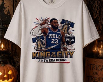 LeBron James King of the City Comfort Colors Tee, Vintage Basketball Graphic Shirt
