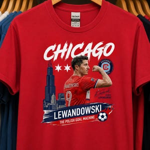 Chicago Football Legend Lewandowski Fan Tee image 1