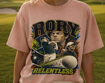 Rory McIlroy 90s Retro Golf T-Shirt, Vintage Golfer Graphic Tee
