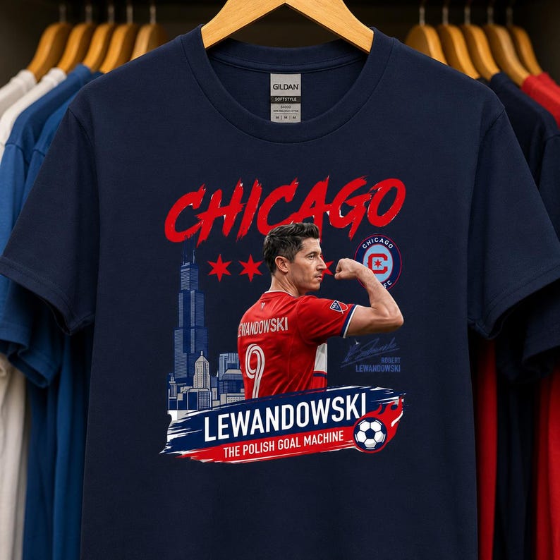 Chicago Football Legend Lewandowski Fan Tee image 4