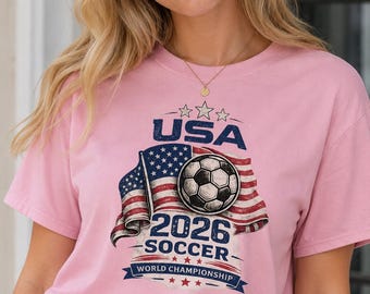 USA 2026 Soccer World Championship Shirt, Patriotic American Fan Tee