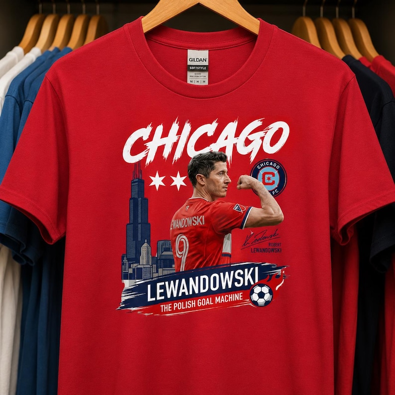 Chicago Football Legend Lewandowski Fan Tee image 1