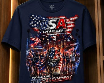 USA World Cup 2026 Los Angeles Fan T-Shirt, American Soccer Graphic Tee