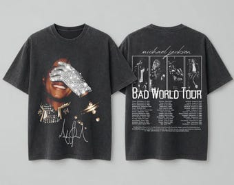 Michael Jackson Bad World Tour T-Shirt, King of Pop Concert Outfit, 90s Music Fan Gift