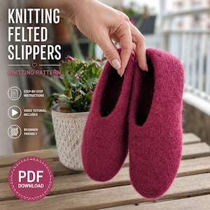 Gefilzte Wolle Hausschuhe Muster | Sailor Gemütliche Winter Hausschuhe | Unisex Stricken| Freundlicher Schnell-Download
