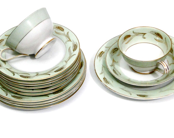Vintage Noritake China Alice Pattern Set // Cups Salad and Bread Plates ...