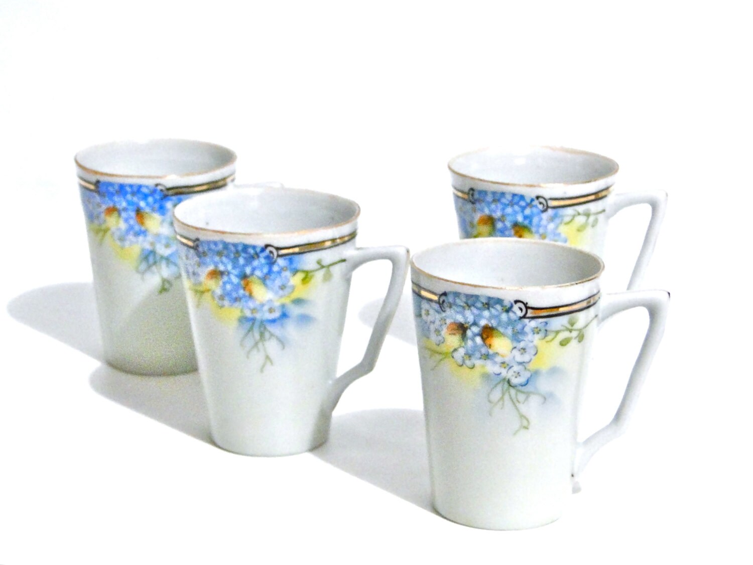 E OH Nippon Antique China Lemonade Cups Hand Painted Etsy