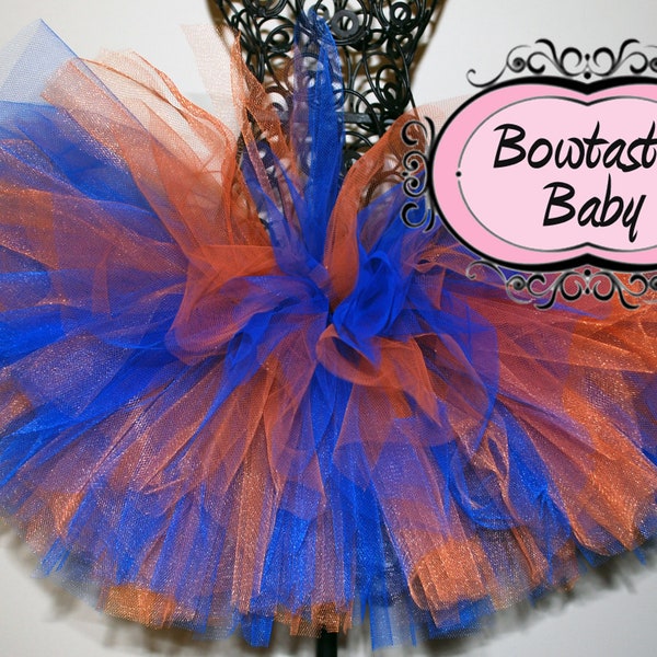 team spirit orange & blue custom made tutu.  All colors available