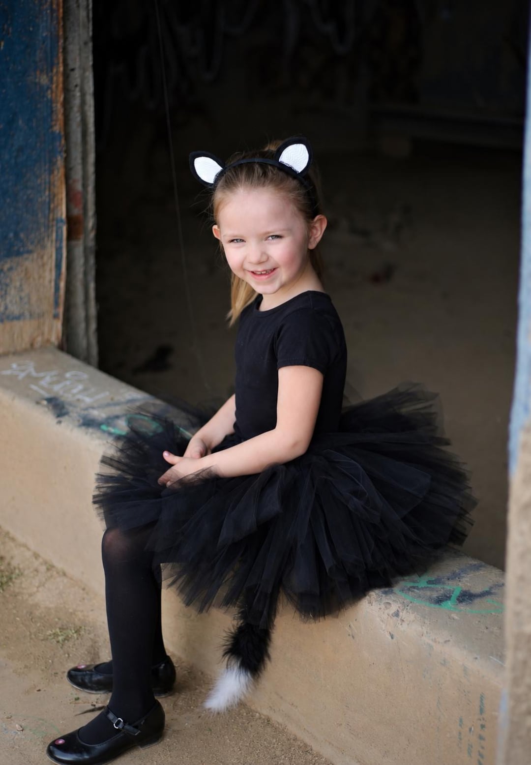 black tutu dress costume Cat Costume: Girls Halloween Outfit With Tail A day like today,