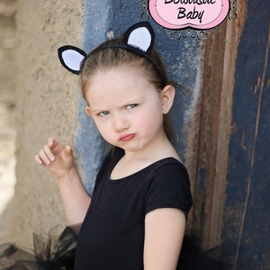 Cat costume . Girls Halloween costume. Black cat tutu set with ears image 6