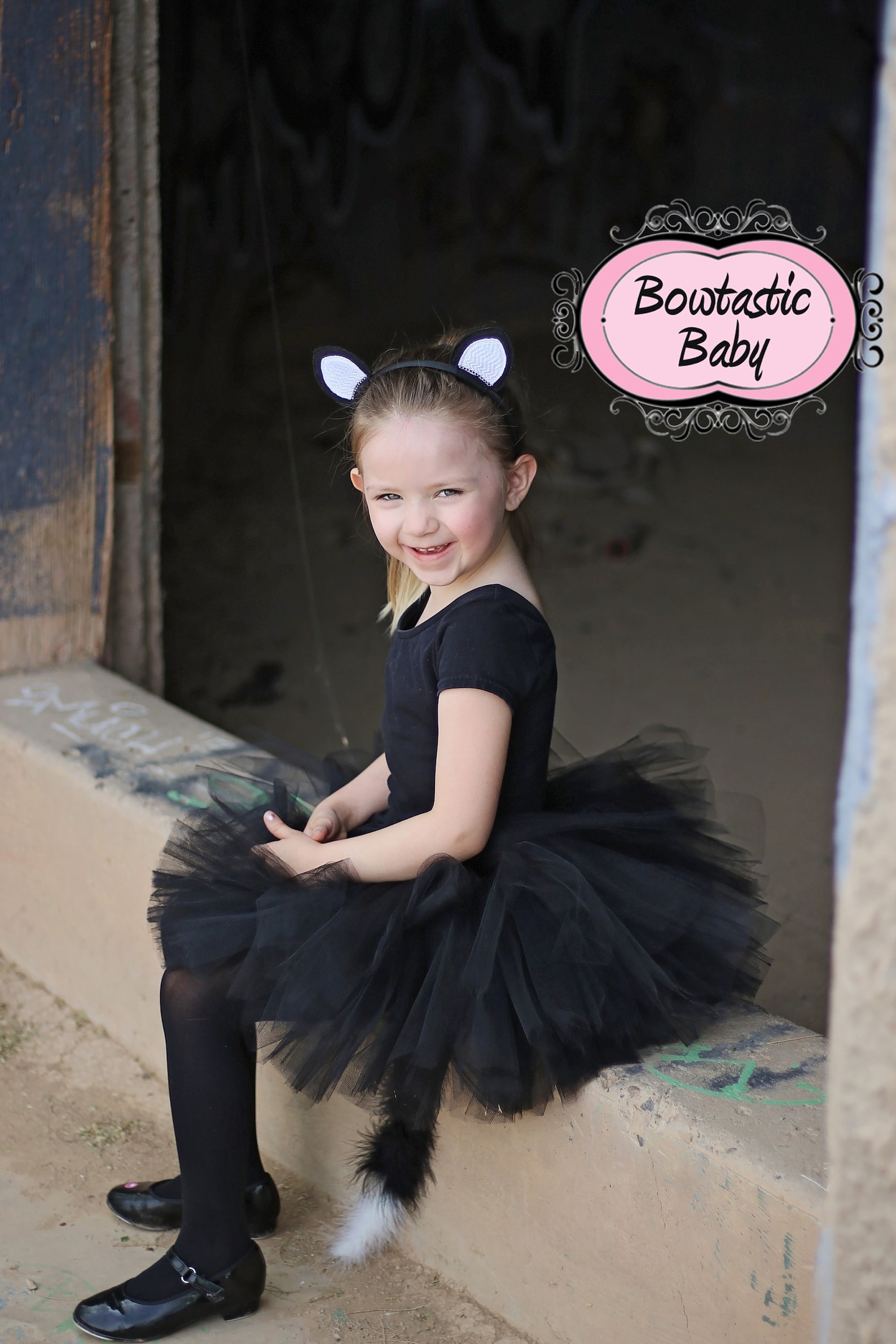 Black Cat. Girls Halloween Costume. Black Cat Tutu With Tail. Etsy