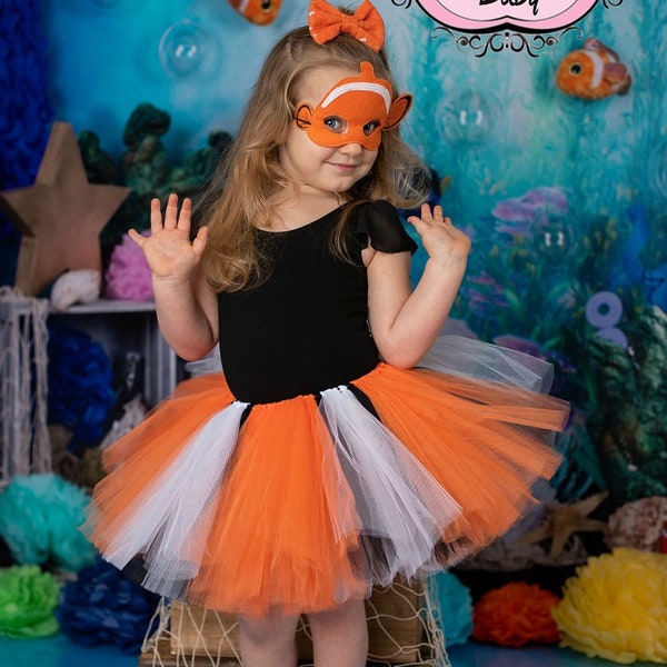 Clown fish costume. Girls Halloween costume.