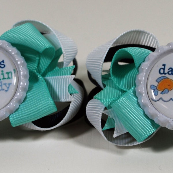 Mini Boutique Bows. daddy's fishing buddy