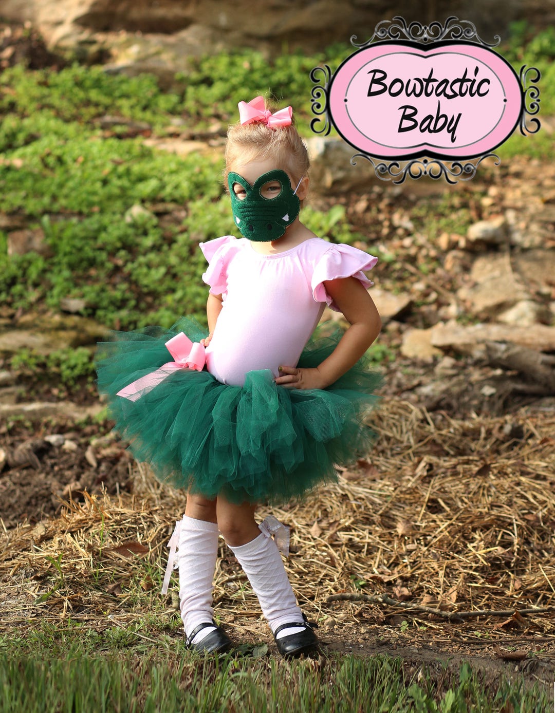Girls Halloween Costume. Alligator Set. Tutu Mask Bow Clip Etsy