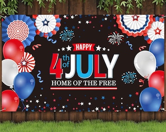 250th Anniversary Banner | 6x4 Ft Patriotic 4th of July Party Backdrop