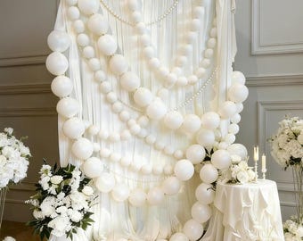 White Quick Link Balloons | Pearl Linking Balloons for Balloon Arch Wall | Wedding Party Decorations