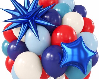 Kit de globos rojos, blancos y azules / Decoraciones para fiestas patrióticas del 250 aniversario de EE. UU. y del 4 de julio