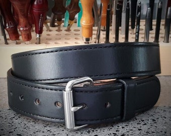 Men's Black Leather Belt Extra Heavy Duty Leather Belt Extra Thick Leather Belt Men's Bridle Leather Belt Angel Leather Belt