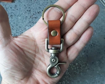 AndyGo Gift Clip on Belt Loops Pants Buckle Leather Polished Sliver Keyring Keychain Car Key Chain Ring Key AndyGo Gift Clip on Belt Loops Pants Buckle Leather Polished Sliver Keyring Keychain Car Key Chain Ring Key