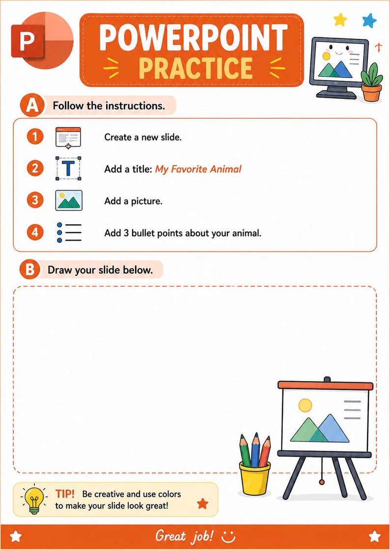 Computer Skills Worksheets for Kids | Printable Digital Activities ...