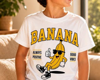 Funny Banana Kids T-Shirt - Gift for Girls and Boys - Premium Cotton - Birthday