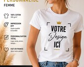 Tshirt personnalisé femme Photo logo ou texte 2