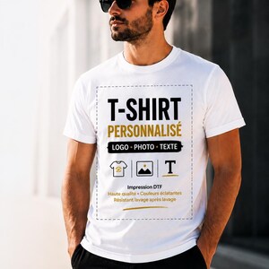 Custom unisex t-shirt with photo, logo, or text image 1