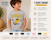T-shirt enfant Banana drôle Cadeau fille garçon Coton premium Anniversaire 19