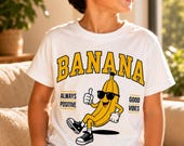 T-shirt enfant Banana drôle Cadeau fille garçon Coton premium Anniversaire 1