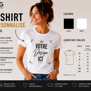 Personalized women's t-shirt with photo, logo, or text image 4