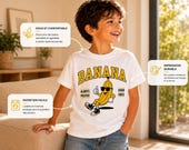 T-shirt enfant Banana drôle Cadeau fille garçon Coton premium Anniversaire 4